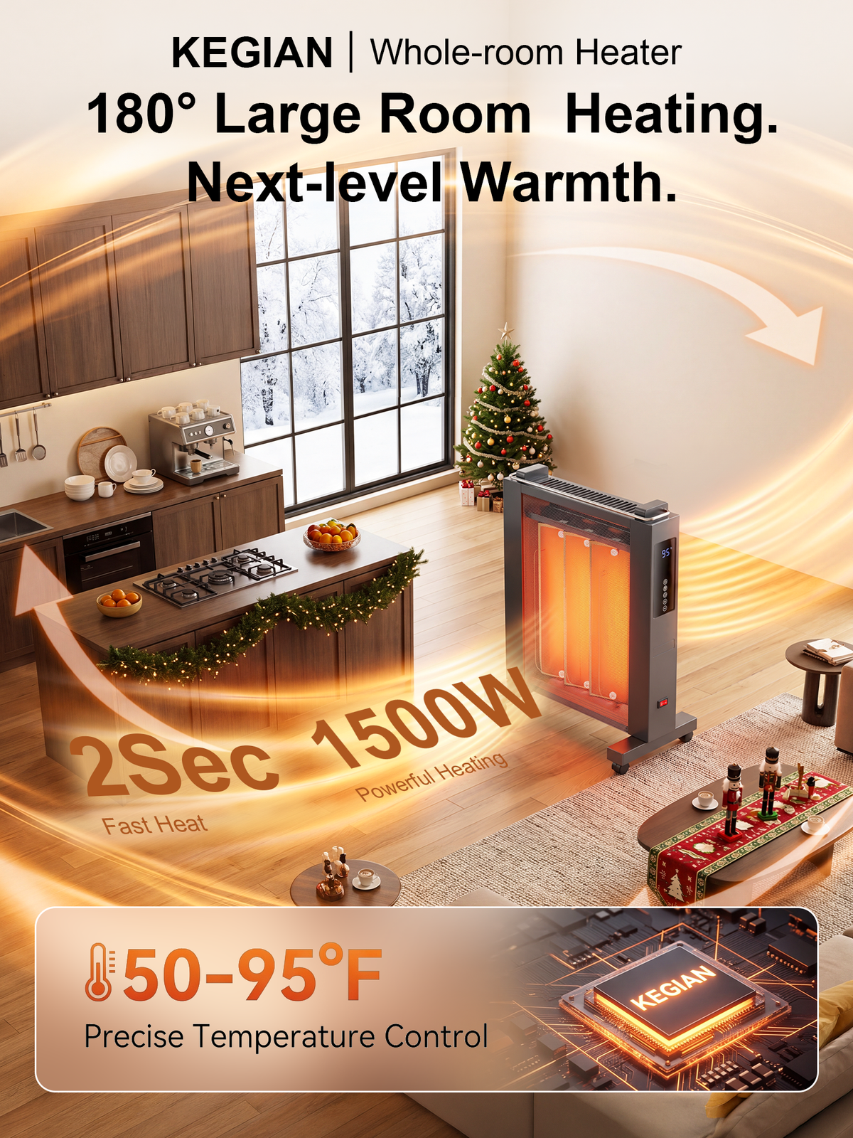 Convection Panel Heater, Space Heater for Indoor Use Large Room