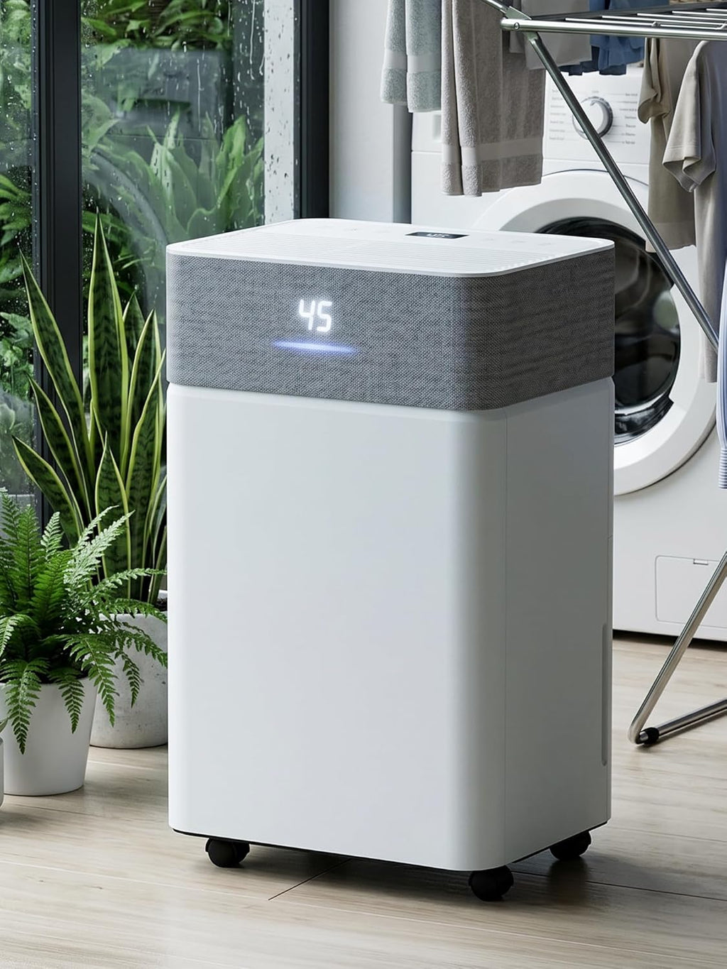 KEGIAN 4000 Sq.Ft Dehumidifier for Basement, 55 Pint Dehumidifiers for Home, Bedroom, Bathroom, Large Room, Portable Energy Star Dehumidifier with Drain Hose, Intelligent Humidistat, Quiet Operation