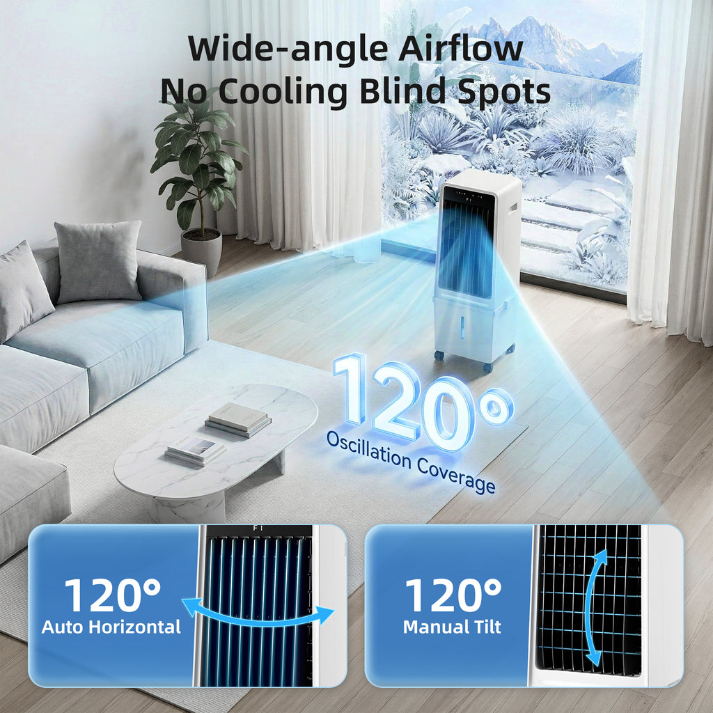 KEGIAN Evaporative Air Cooler, Swamp Cooler Air Conditioner with Romote