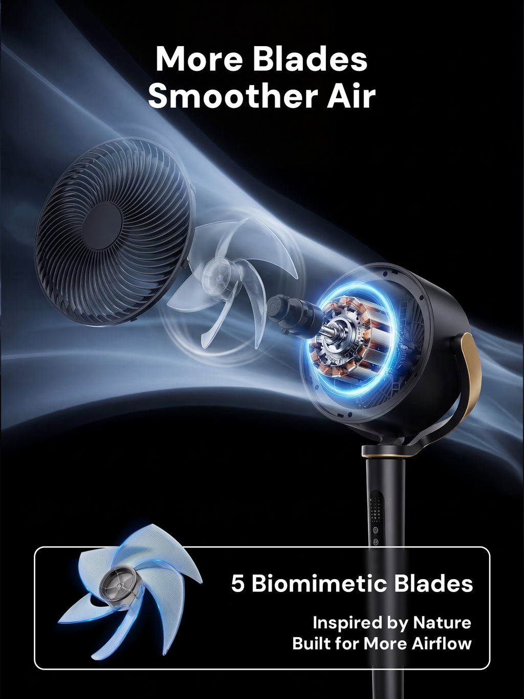 KEGIAN Fan for Bedroom, 20dB Quiet Pedestal Fan with 120ft Airflow, Remote, 12H Timer, 16 Speeds & 4 Modes, 120° Oscillating Standing Fan, 38-46" High Velocity Floor Fan for Home, Office, Indoor Use