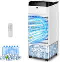 KEGIAN Swamp Cooler, Windowless Portable Air Conditioners with Remote, 120° Oscillation, 4 Modes & 3 Speeds, 12H Timer, 3-in-1 Evaporative Air Cooler, Cooling Fans for Bedroom, Home, Office
